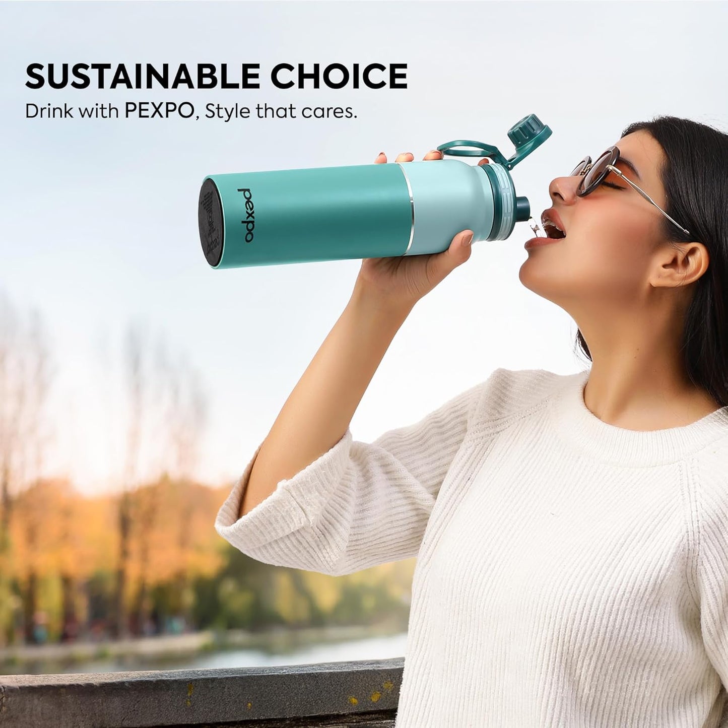 Pexpo Austin Stainless Steel Sipper Water Bottle | 740 ml |