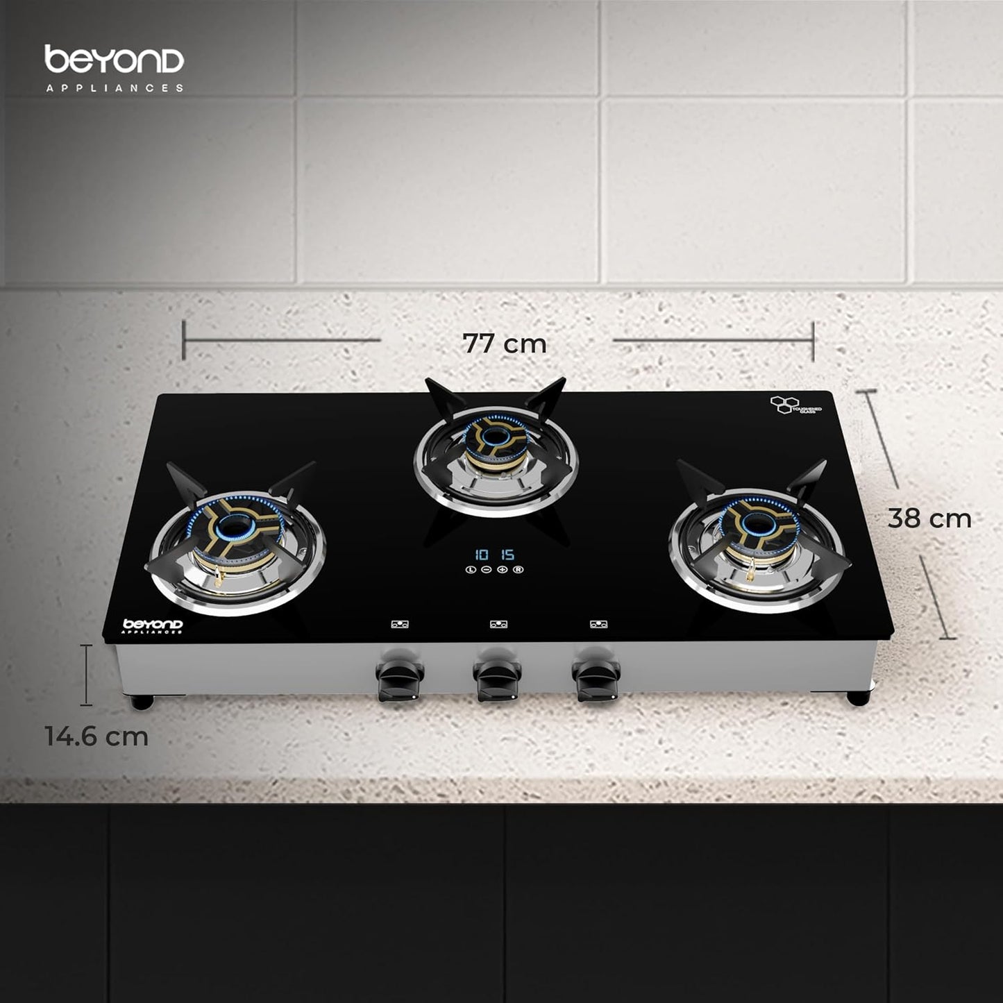 Beyond Appliances Auriga 3-Burner  Auto Ignition | Digital Timer |