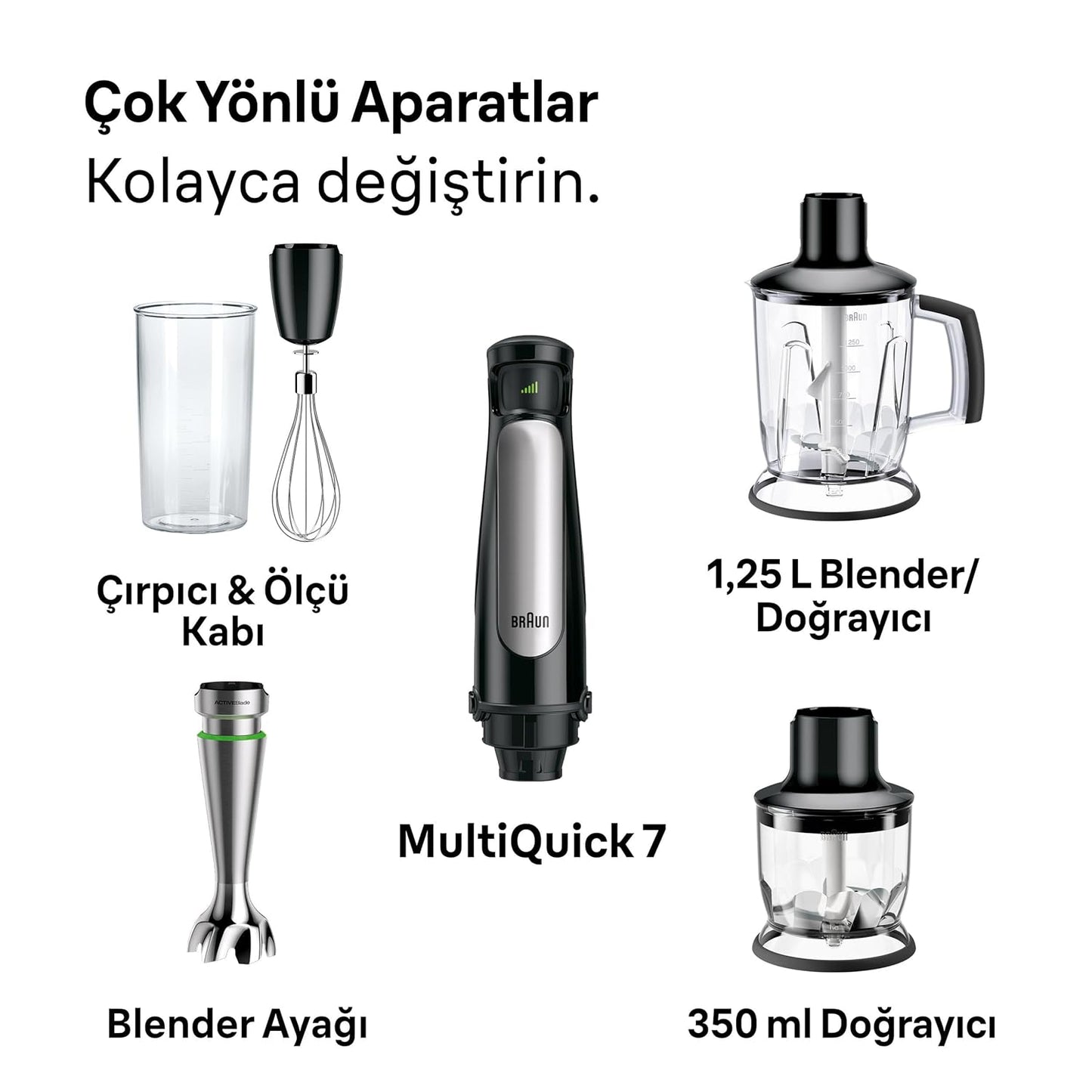 MultiQuick 7 Hand Blender with Beaker | 1000W | Black