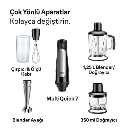 MultiQuick 7 Hand Blender with Beaker | 1000W | Black