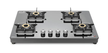 Sujata Premium Gas Stove | Glass Top | 9 Years Warranty | Jumbo Brass Burners | 360° Rotating Brass Nozzle |