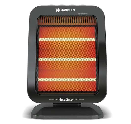 Havells Inclino | 1200 Watt | 3 Rod Halogen Heater | Black |