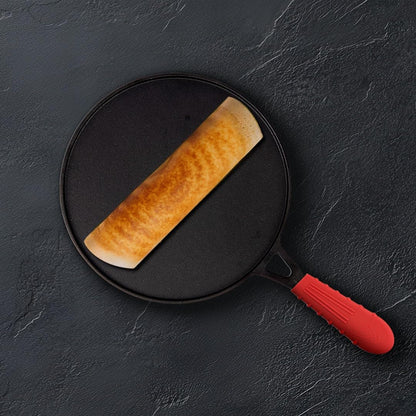 Pigeon Imperi Cast Iron Long Handle Tawa |  Pre-Seasoned with 100% Vegetable Oil | Naturally Non-Stick | Toxin Free |