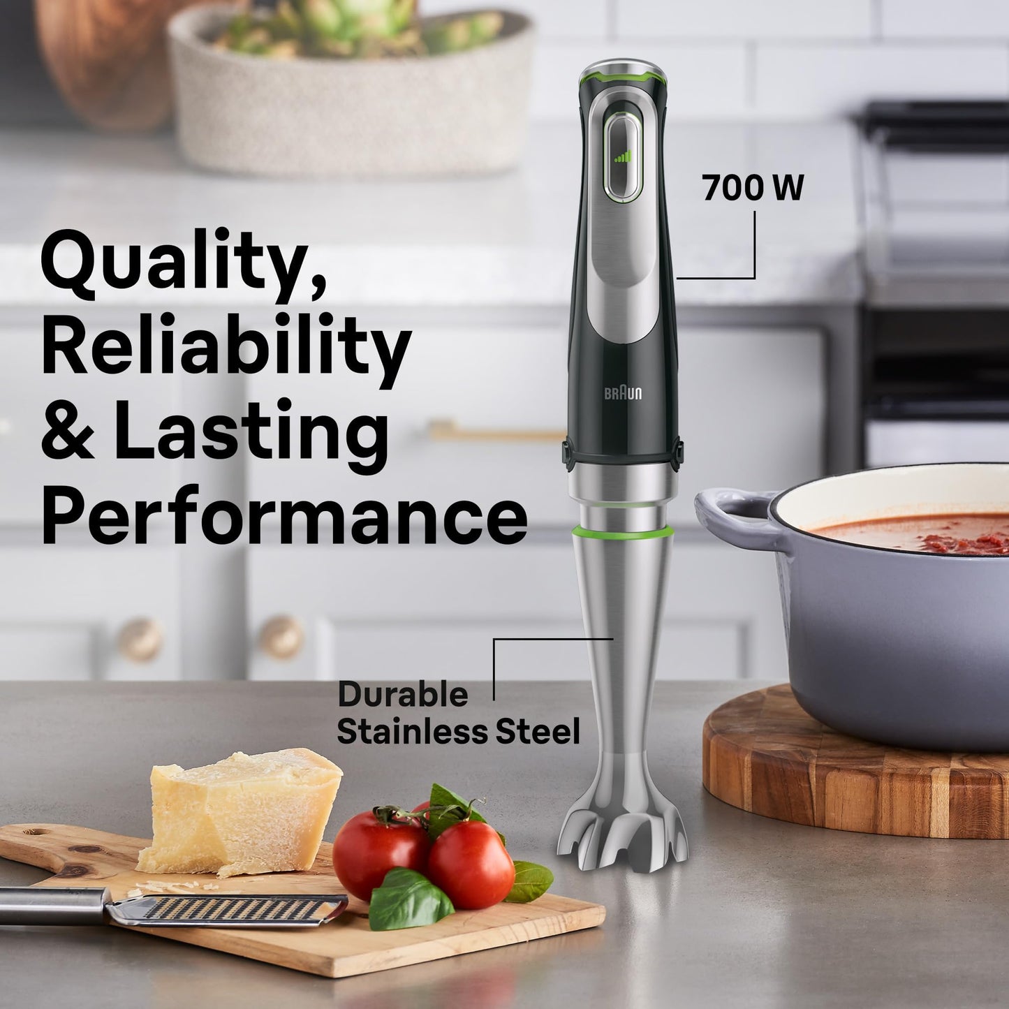 MultiQuick 9 Hand Blender | 1200W | Lightweight | Black