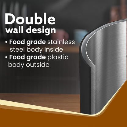 Agaro Elegant Stainless Steel Electric Kettle | 1.8 Litre | Black | Auto-Shut off |