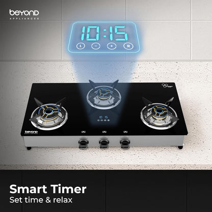 Beyond Appliances Auriga 3-Burner  Auto Ignition | Digital Timer |