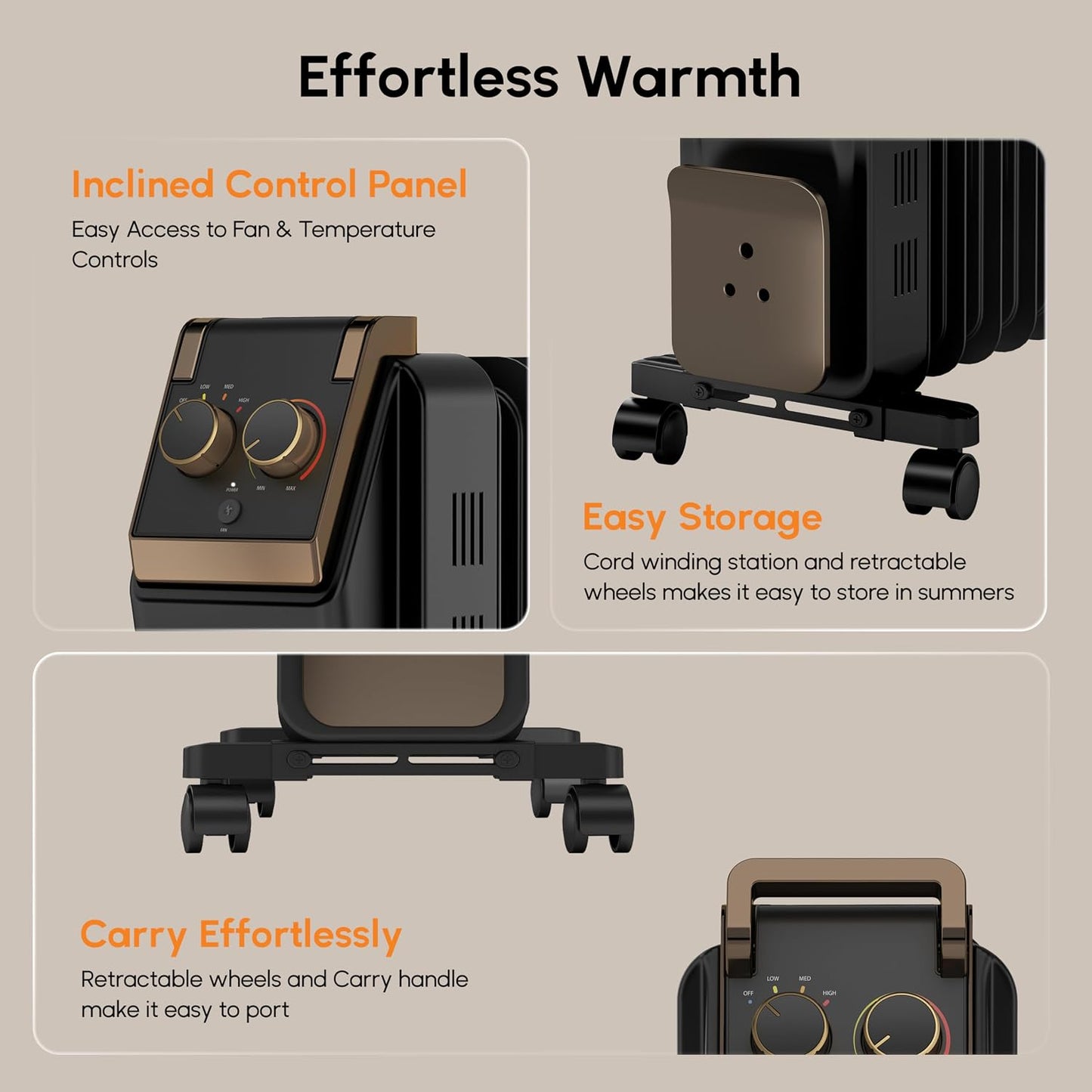 Havells 11 Fin Oil Filled Room Heater (OFR) | 2900W | ISI Approved