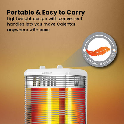 Havells Calenter | 1050 Watt | Room Heater | 3 Carbon Heating Tube | 3 Heat Setting