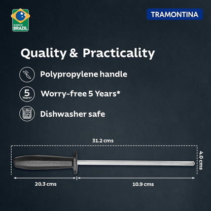 Tramontina Knife Sharpener | Ergonomic Grip |Easy Sharpening & Durable | Kitchen Sharpening Tool |