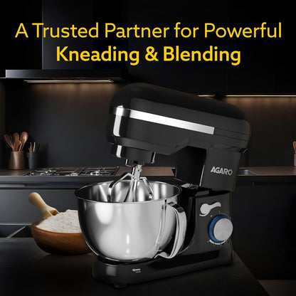 Agaro Royal Stand Mixer | 5 L | 1000W | 8 Speeds | Black |