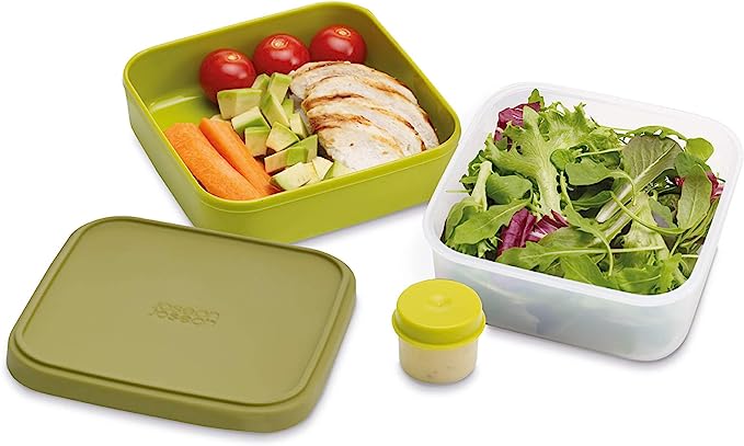 Joseph Joseph GoEat Compact 3-in-1 Salad Box, Green