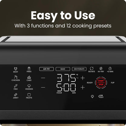 Chefman Multifunctional 12QT Air Fryer Oven | Digital Timer | Touchscreen | 12 Presets |