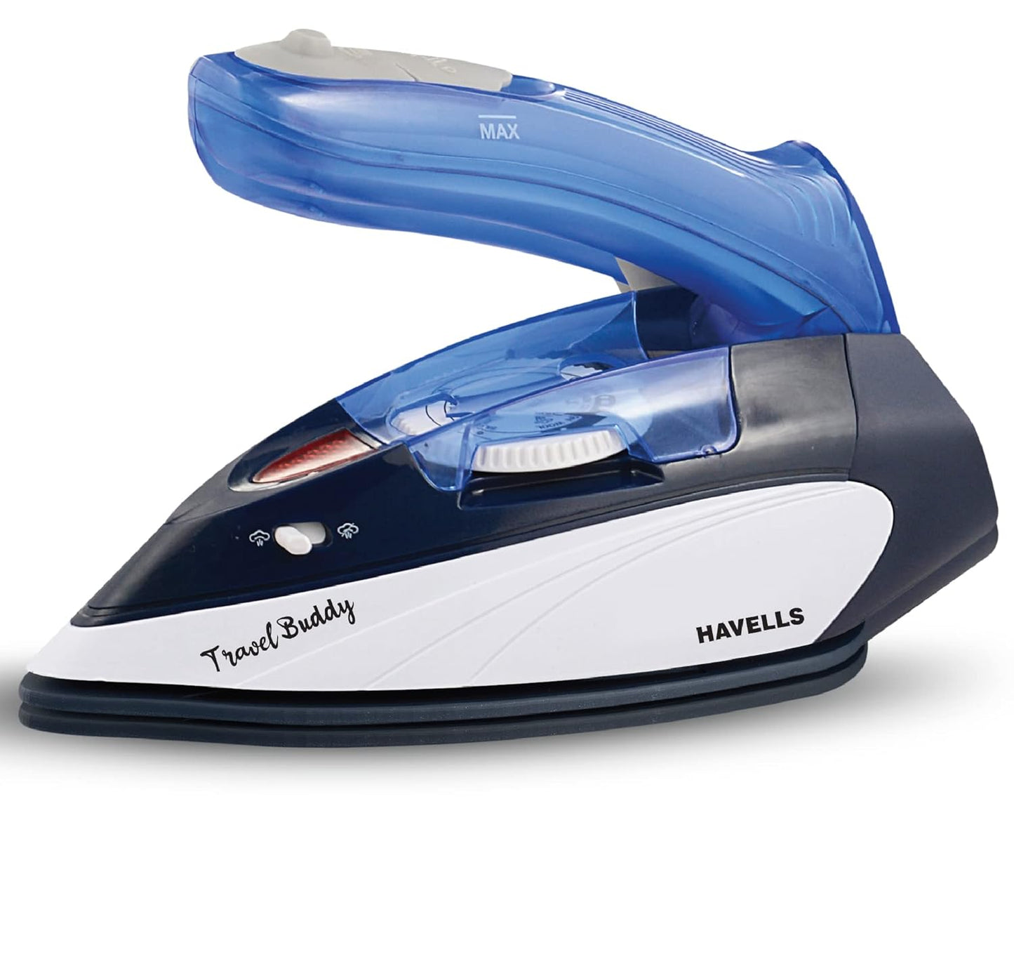 Havells Travel Buddy  | 800W Steam Iron | Blue, Grey | Foldable Handle  |