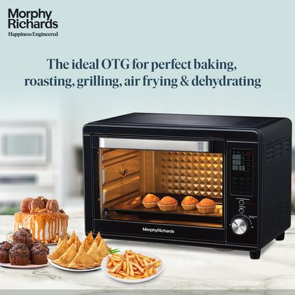 Morphy Richards Digital OTG, In-Built Air-Fryer & Dehydrator Function | 40 Litre | Black |