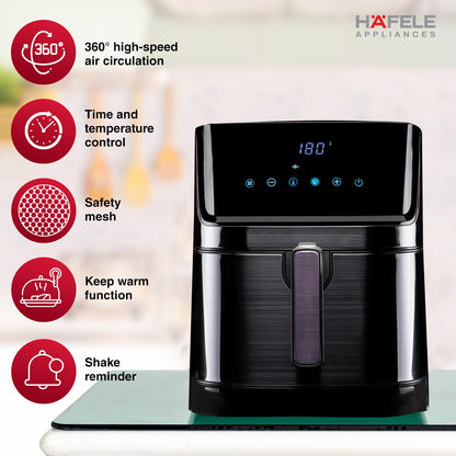 Hafele NOIL 6.3L Digital Air Fryer | 8 Preset Menus | Black |