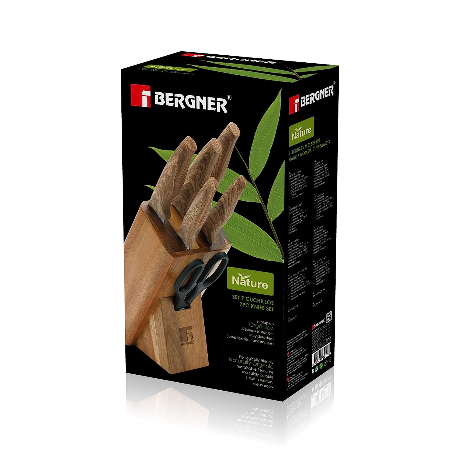 Bergner Nature Series 7 Pcs Knife Block Set