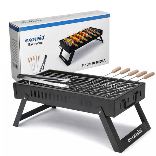 EXOUSIA Portable Grill - EG22 | Made in India | Compact & Smart Design | Advanced Laser-Cut Precision | Barbecue Grill