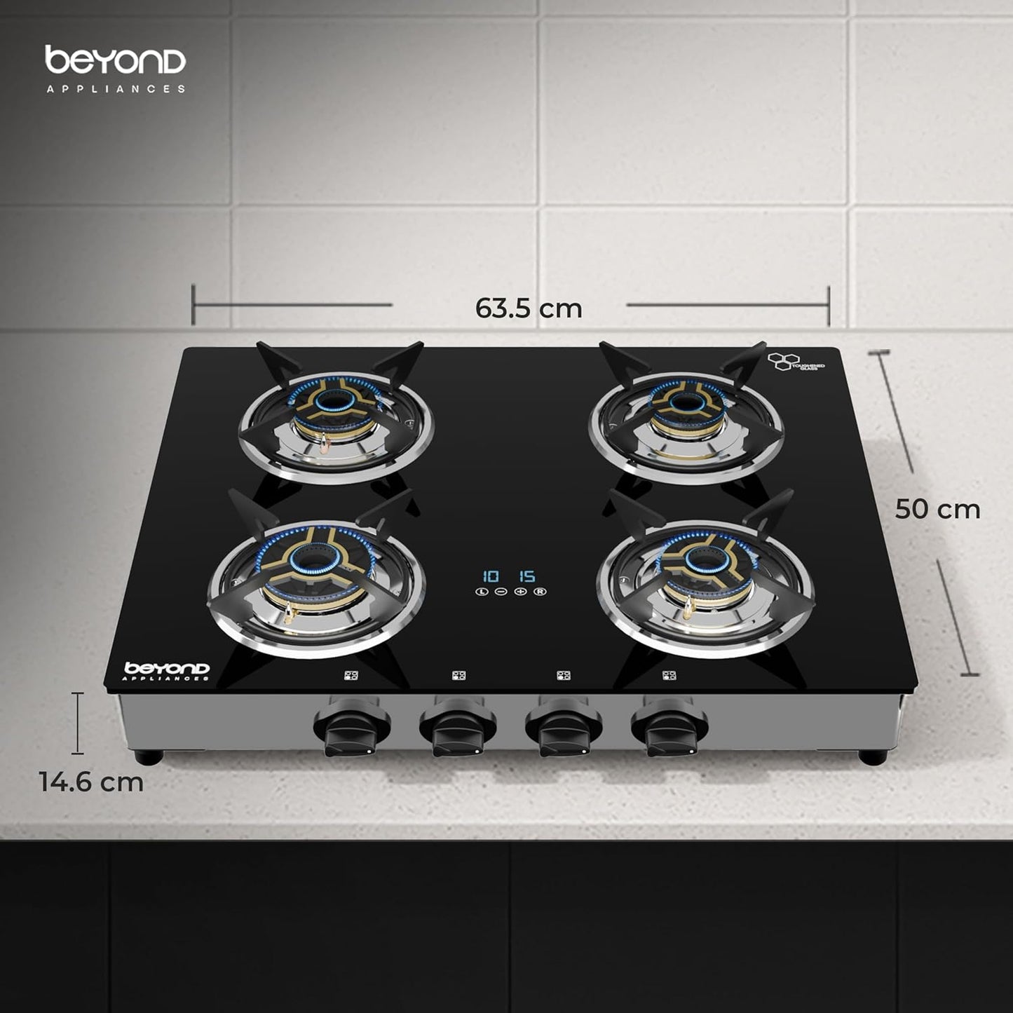 Beyond Appliances Auriga 4-Burner | Auto Ignition | Digital Timer