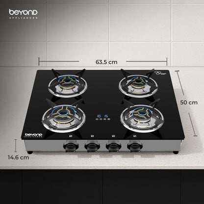 Beyond Appliances Auriga 4-Burner | Auto Ignition | Digital Timer