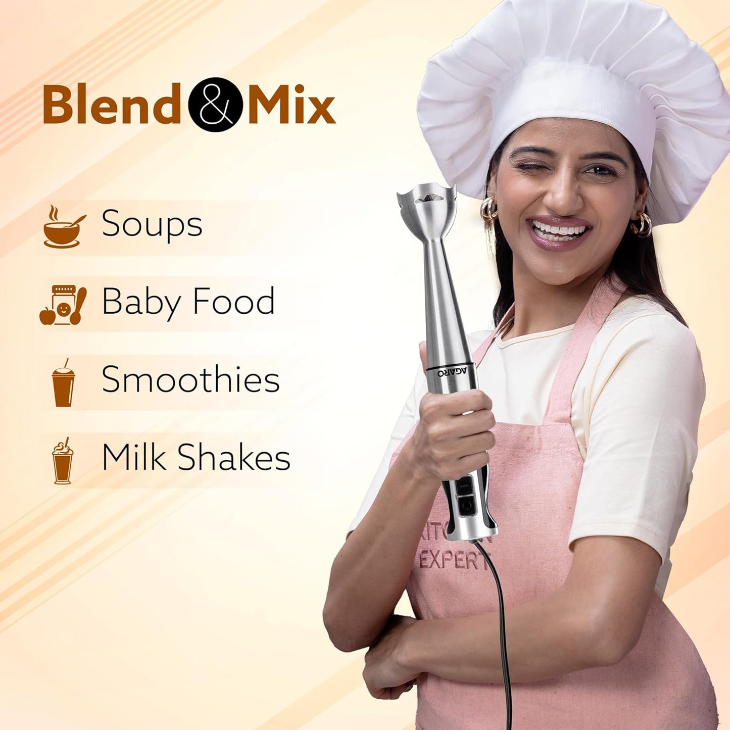 Agaro Regency Hand Blender | 600 W | Order Now | Silver |