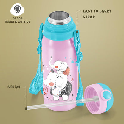 Milton Insulated Inner Stainless Steel Water Bottle | 450ml | Peach Purple |