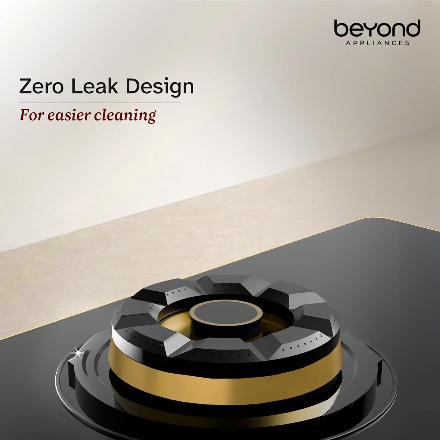 Beyond Appliances Altair 4 Burner Glass Gas Stove | Auto Ignition | Digital Timer | Toughened Glass |