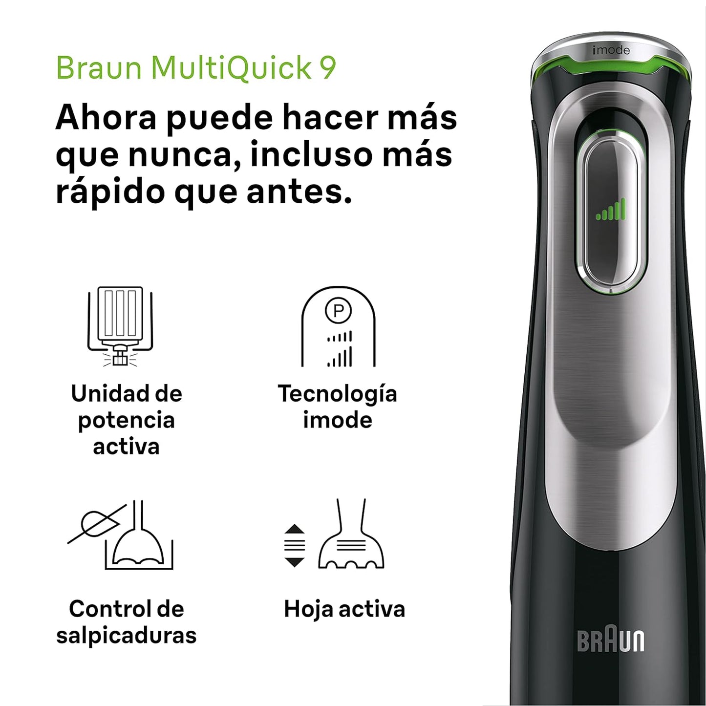 MultiQuick 9 Hand Blender | 1200W | Lightweight |Black
