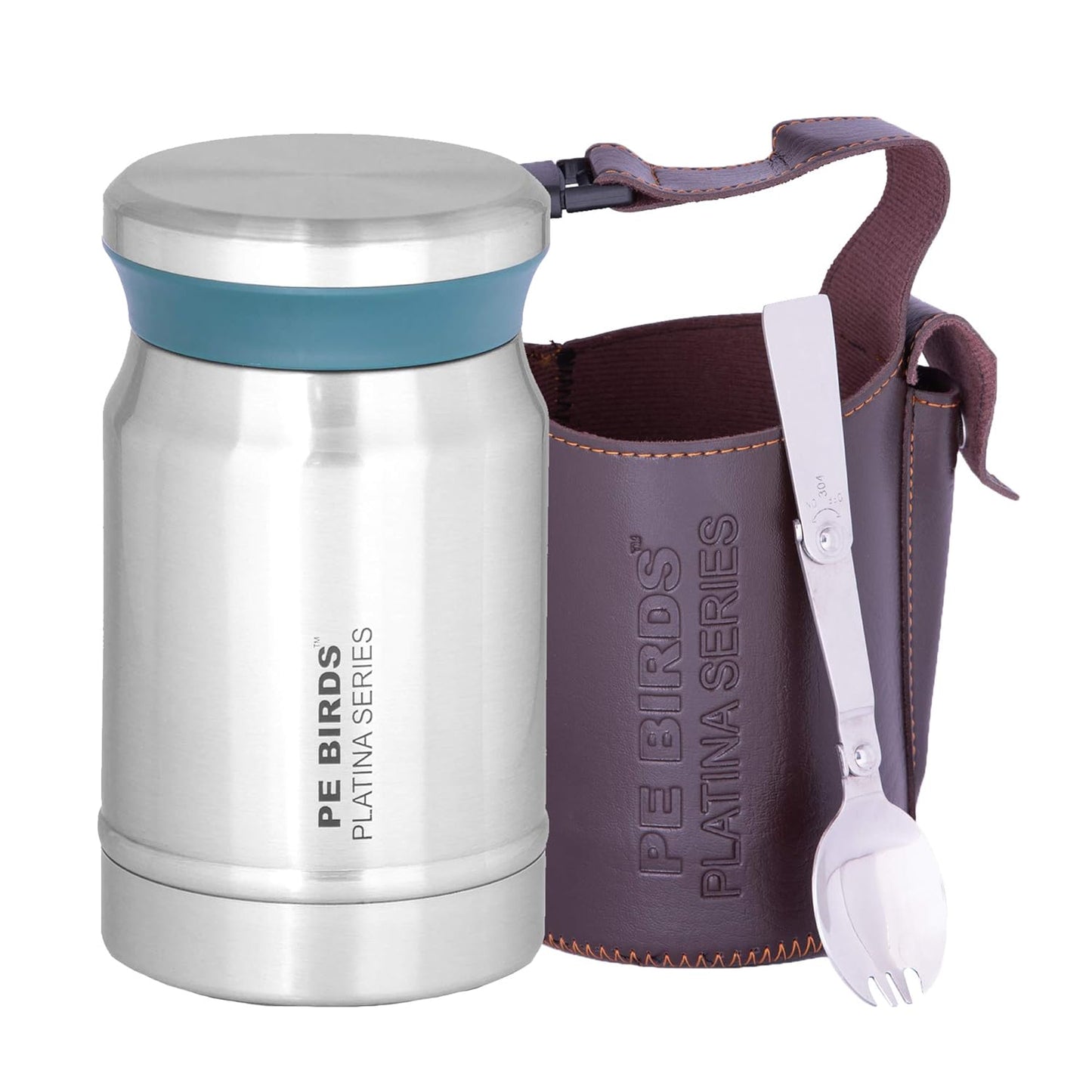 PE Birds Opal Sambar Jar with Unique Carry Bag | 550ml | Detachable Spoon |