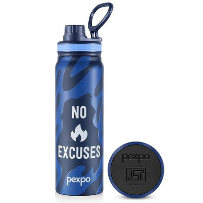 Pexpo Austin Water Bottle | Flask with Sipper Cap  | 800ml | BPA Free |