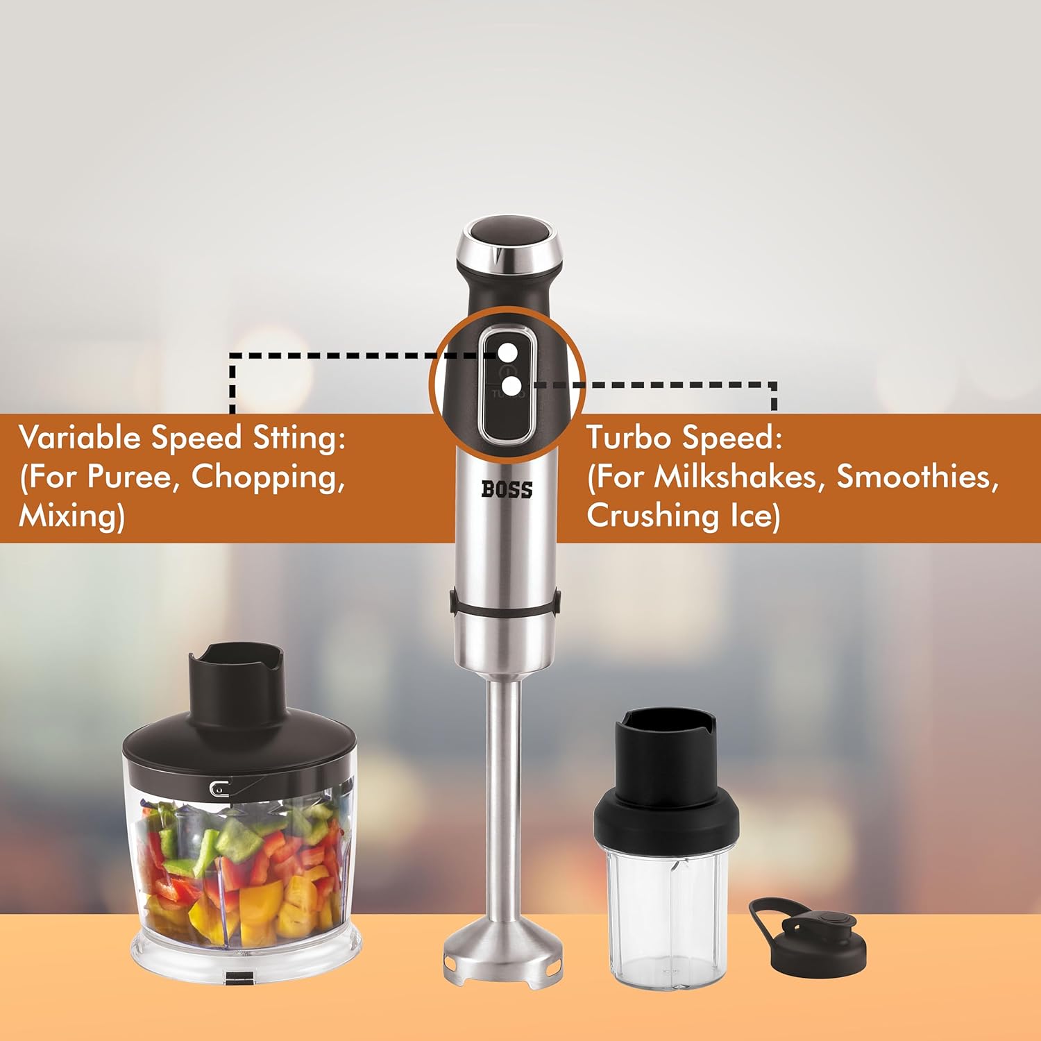 BOSS Stellar Hand Blender | 1200W |  Year Warranty| Black | - Infinia Home and Kitchen