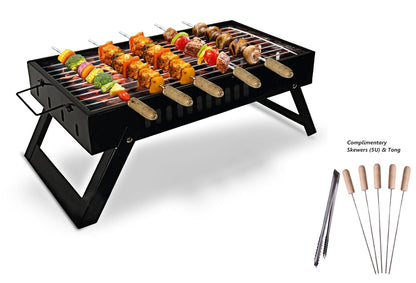 EXOUSIA Portable Grill - EG22 | Made in India | Compact & Smart Design | Advanced Laser-Cut Precision | Barbecue Grill