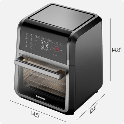 Chefman Multifunctional 12QT Air Fryer Oven | Digital Timer | Touchscreen | 12 Presets |