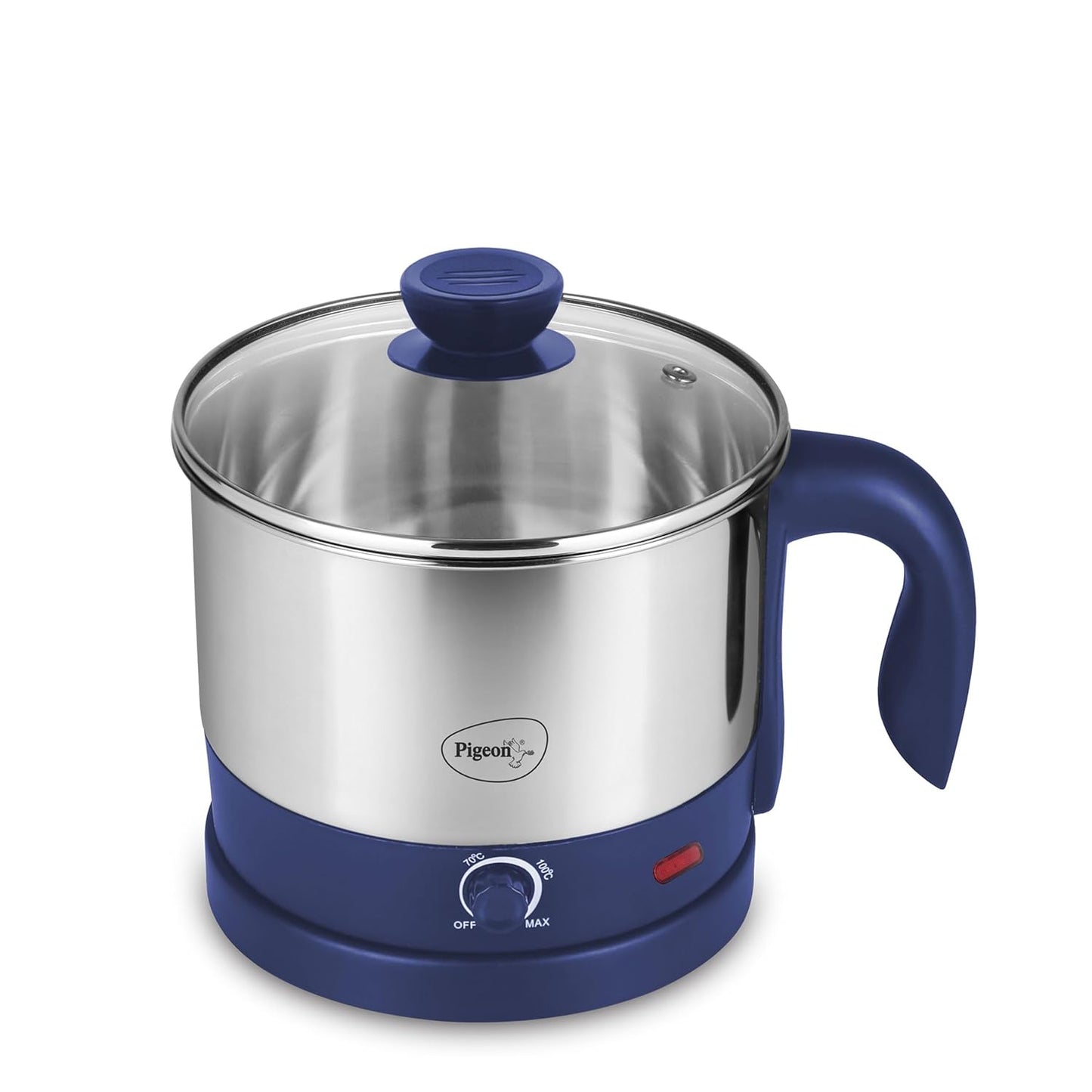 Pigeon Kessel Mutipurpose Stainless Steel Kettle | 1.5 Litre | Blue | 600 Watts | Heat Resistant |