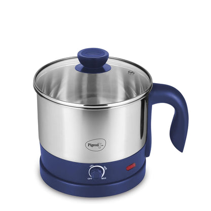 Pigeon Kessel Mutipurpose Stainless Steel Kettle | 1.5 Litre | Blue | 600 Watts | Heat Resistant |