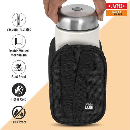 Jaypee Plus Stainless Steel Food Jar | Ivory | Leak Proof | Wide Mouth |