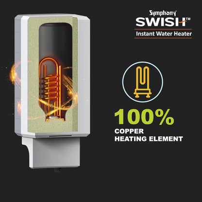 Symphony Swish | 3Litre | Instant Water Geyser | 3KW Heating