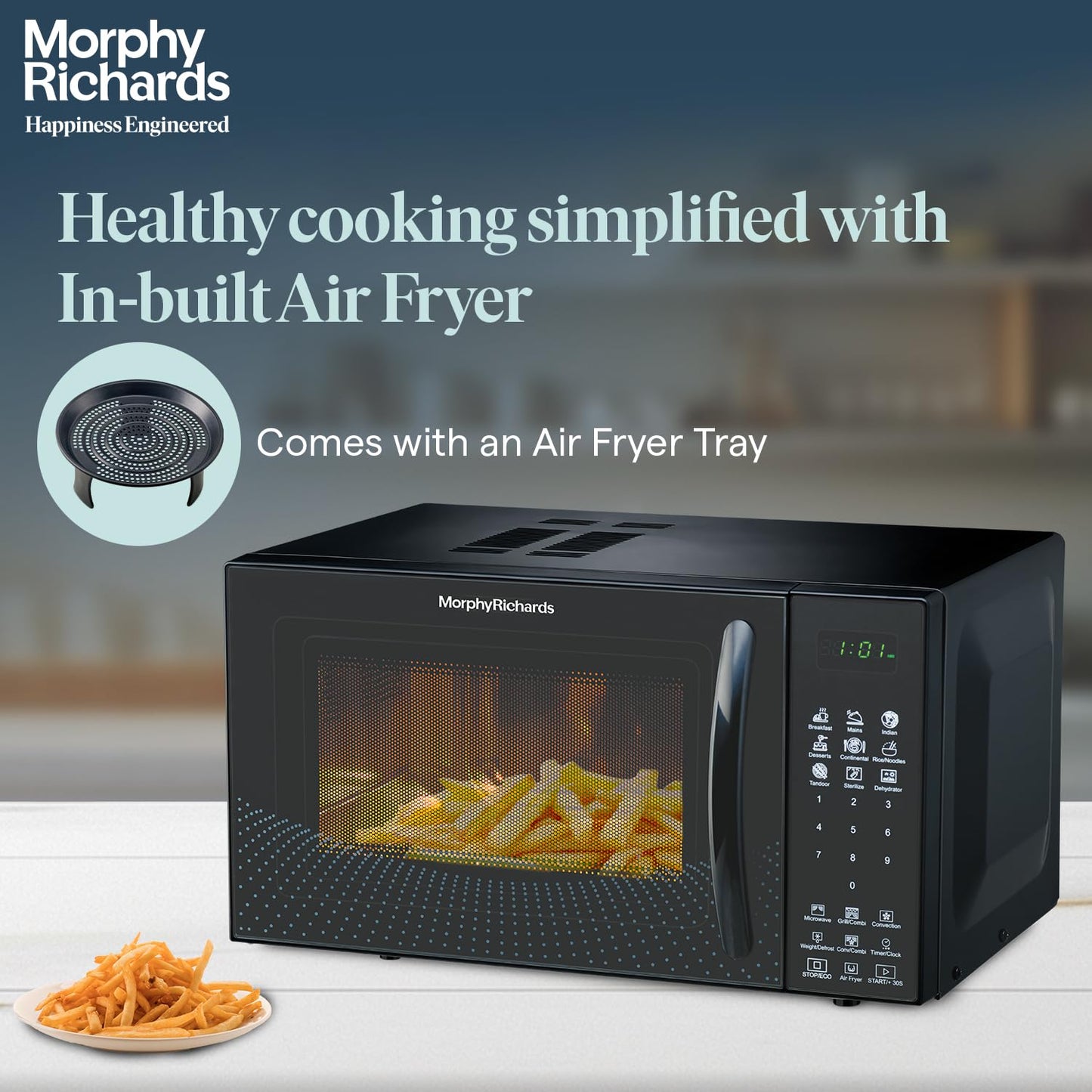 Morphy Richards Air 23Cgad Convection Microwave Oven | 23 Litre | Black |