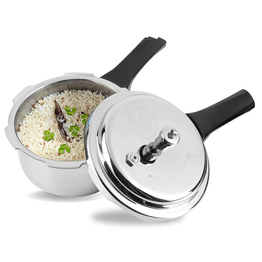 Vinod Platinum Triply Stainless Steel Pressure Cooker  | 7 Litre | Outer Lid |