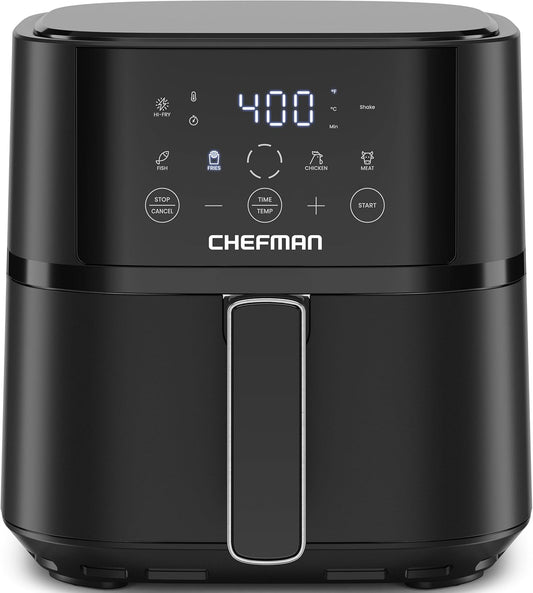 Chefman 4 QT Compact Airfryer | Hi-Fry Technology | Touchscreen Controls | Black |