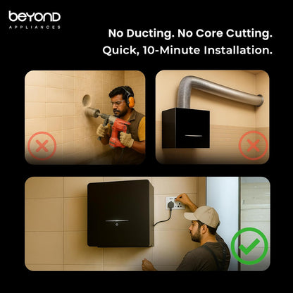 Beyond Cube Chimney | Black | Ductless Design