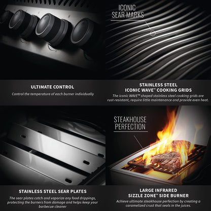 Napoleon Rogue XT 525 | Gas Grill | Stainless Steel | 4 Burner BBQ | Infrared Burner | Outdoor Grilling