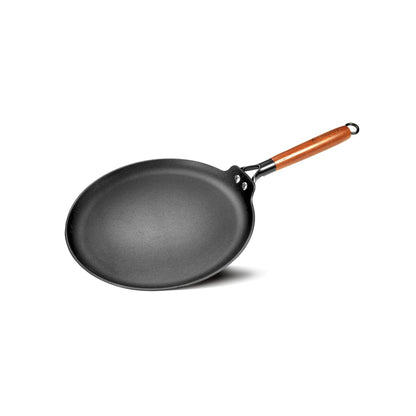 Embassy Touchstone Cast iron Dosa Tawa with Wooden Handle | Induction & Gas Stove Compatible |