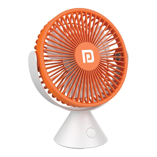 Portronics Aero Breeze Portable Table Fan | 360° Rotation | White | USB Rechargeable Fan | 3 Speed |