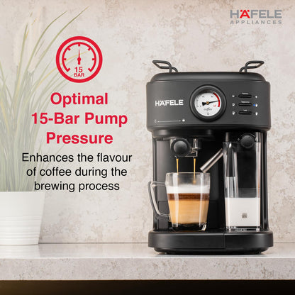 Hafele U-Kaffee Plus Coffee Machine | 15-Bar Pump Pressure | 1250W |