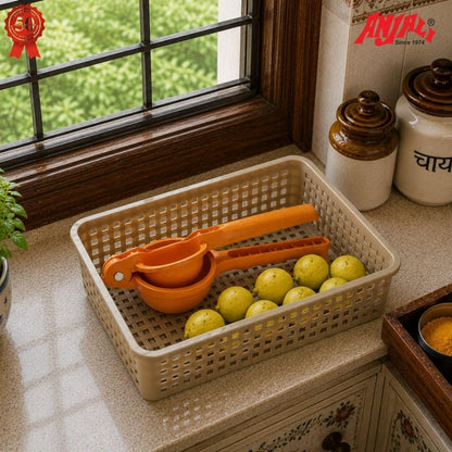 Anjali Large Lemon Squeezer | Brown | Seed and plup filter |