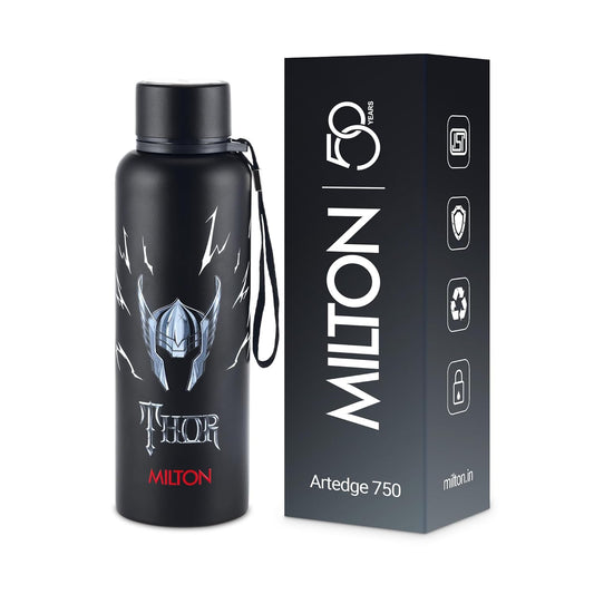 Milt Marvel Artedge Water Bottle | ISI Certified | 750ml | BlackThor |