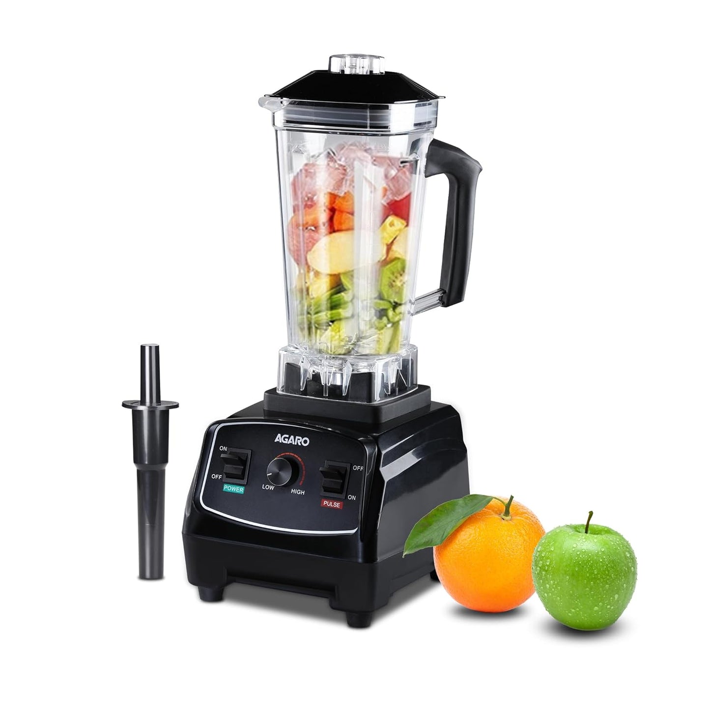 Agaro Grand Professional Blender | 2000W | 2 L | 8 Leaf SS Blade | Black |