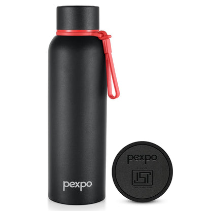 Pexpo Water Bottle | 700ml | Wide Mouth | Knight Black |