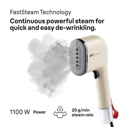 Braun Quickstyle 3 Garment Steamer | 1100W | Beige |