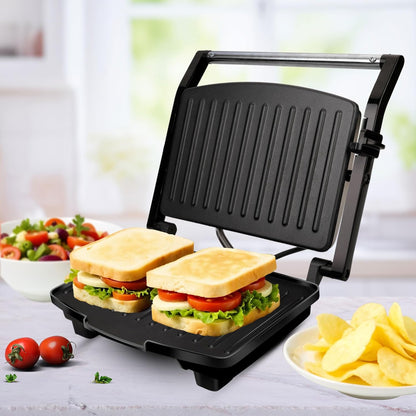 Agaro Royal Grill Sandwich Maker | 1000W | Panini/Grill/Toast | Black |